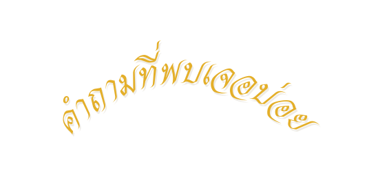 คำถามท พบเจอบ อย